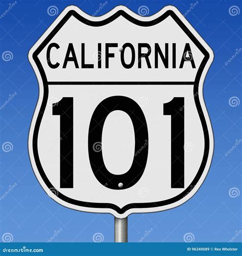 Highway Sign For California Route 101 Stock Illustration Illustration