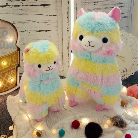 Rainbow Alpaca Kawaii Plush 🦙 Plush Dolls Christmas Ts For Girls