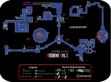 Resident Evil Remake Mansion Map