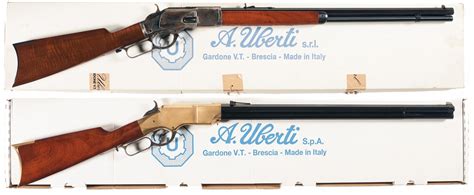 Two Uberti Lever Action Rifles A Uberti Model 1873 Lever Action Rifle