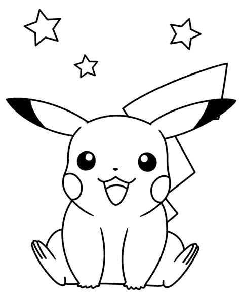 Desenhos Do Pikachu Para Imprimir E Colorir Pikachu Coloring Page