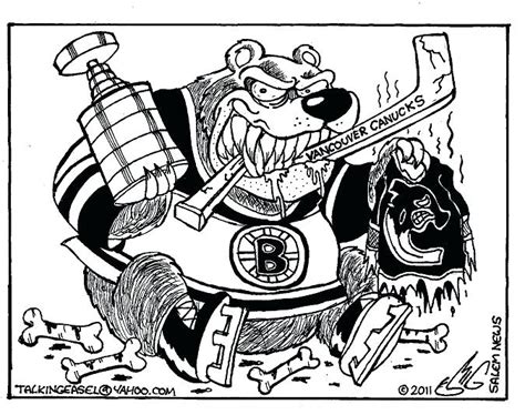 Easy Boston Bruins Drawing Nhl Coloring Pages Free Coloring Pages