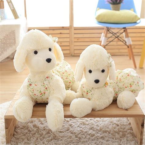 This theory suggests that dogs look at toys the way wolves look at prey. Wholesale 30cm Cartoon Small Dress Poodle Plush Doll Soft Cute Stuffed Animal Simulation Dog ...