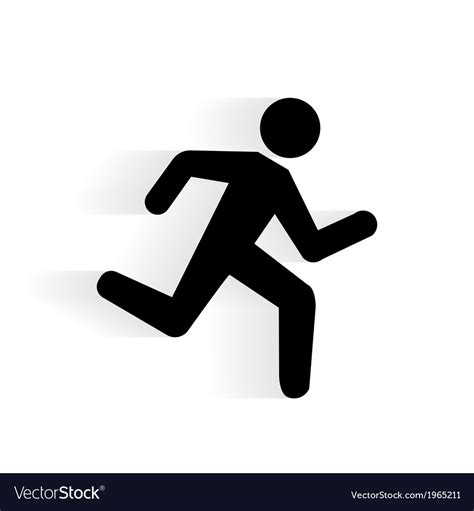 Running Human Icon Royalty Free Vector Image Vectorstock