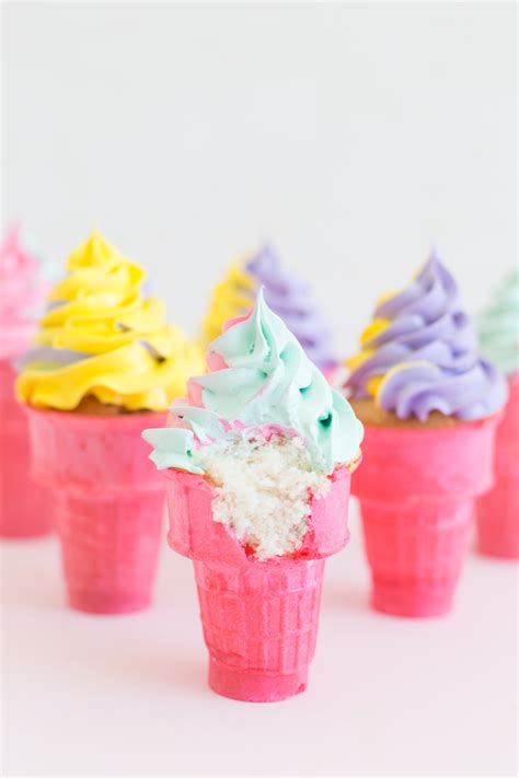 Rainbow Cupcake Cones