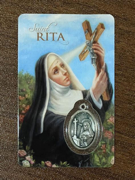 Saint Rita Prayer Card Saint Simeon Stylites Melkite Catholic Church