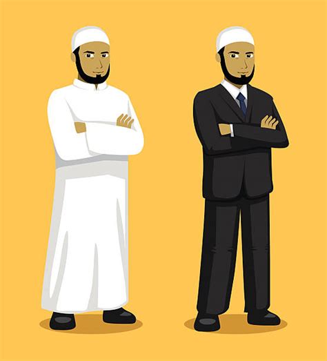 Muslim Beard Styles Cartoons Illustrations Royalty Free Vector