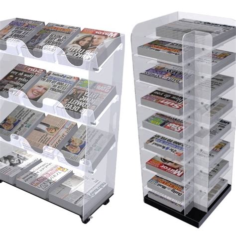 Perspex Newspap In 2019 Display Shelves Newspaper Shelves
