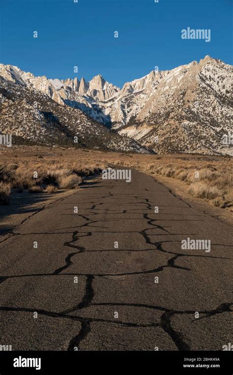 Highway Approach To Mt Whitney In Inyo National Forest Near Lone Pine
