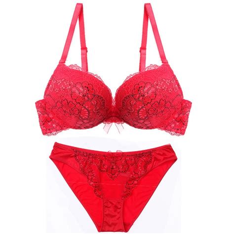 New Women Lingerie Brand Luxury Floral Lace Bras Red Push Up Bra