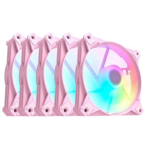 Kit X Cooler Fan Motospeed Hyrax ARGB Mm Para Gabinete Rosa HCL P ProGaming Computer