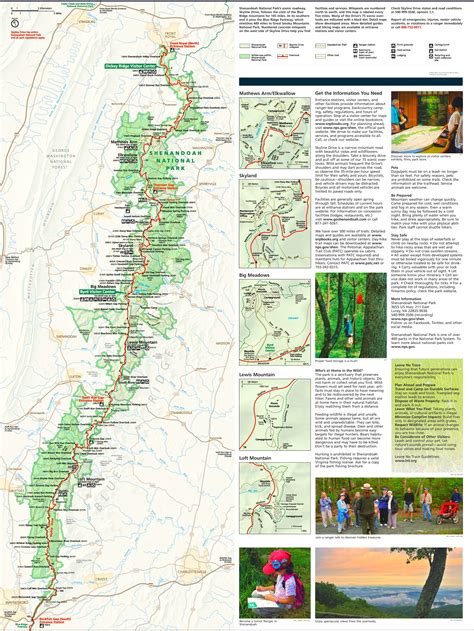 Shenandoah National Park Hiking Map Zip Code Map