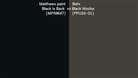 Matthews Paint Black Is Back Mp Vs Behr Black Mocha Ppu