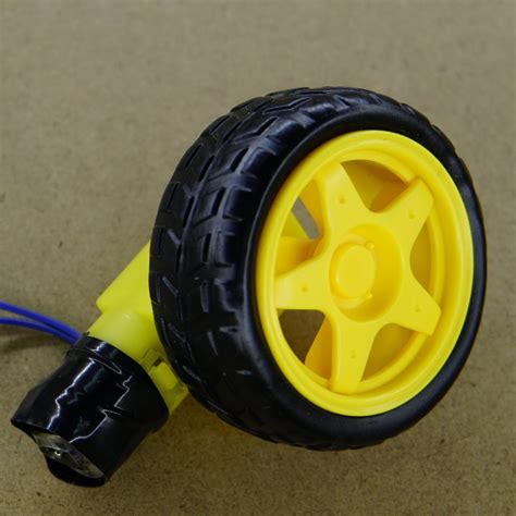 Yellow Geared Dc Motors And Wheels A2d Electronics