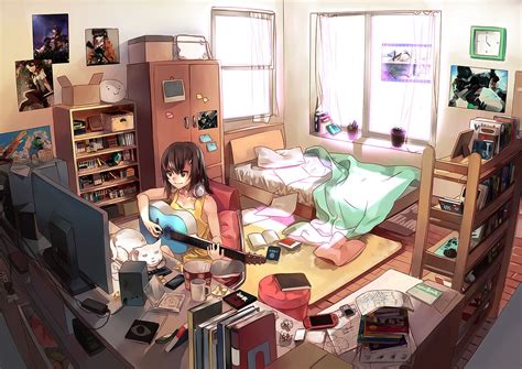 Cute Anime Bedroom Backgrounds Anime Bedroom Wallpapers And Hd