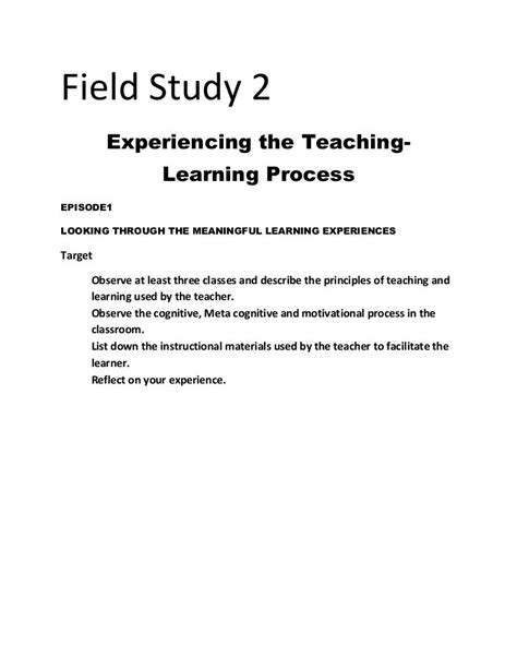 Field Study 2