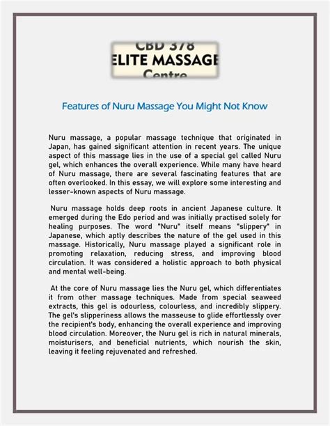 Ppt Features Of Nuru Massage You Might Not Know Powerpoint Presentation Id12425947
