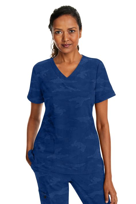 Healing Hands Purple Label Joy Camo Scrub Top 2353 Medical Scrubs Collection