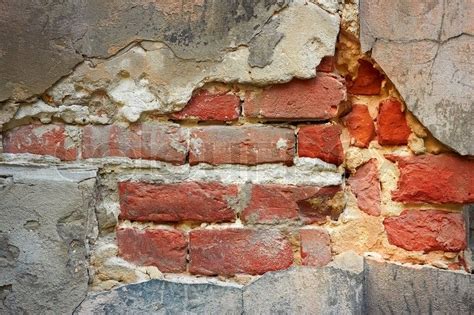 Old Brick Wall With Destroyed Stucco Stock Photo Colourbox