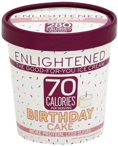 These are birthday cakes, and they're exponentially better than a boxed mix! Enlightened Low Fat, Birthday Cake Ice Cream - 1 pt, Nutrition Information | Innit