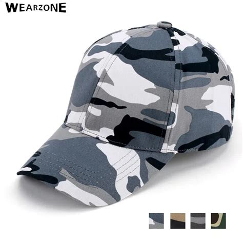 2017 Wearzone Mens Army Camo Cap Baseball Casquette Camouflage Hats For