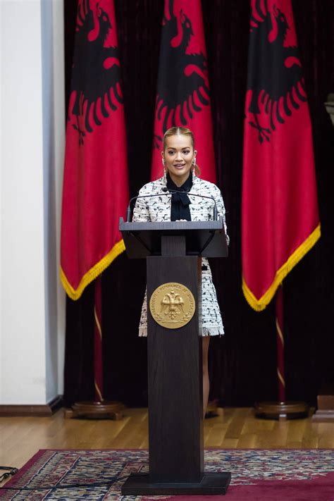 Rita Ora Receives Her Naim Frashëri Decoration From The President At