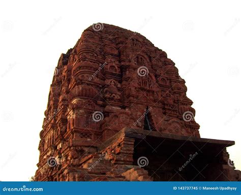 Sirpur Chhattisgarh India Jan 9 2009 Ancient Red Lakshmana Brick