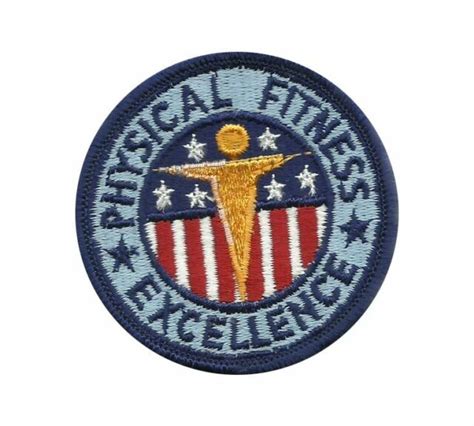 Physical Fitness Excellence 275 Iron On Or Sew On Embroidered