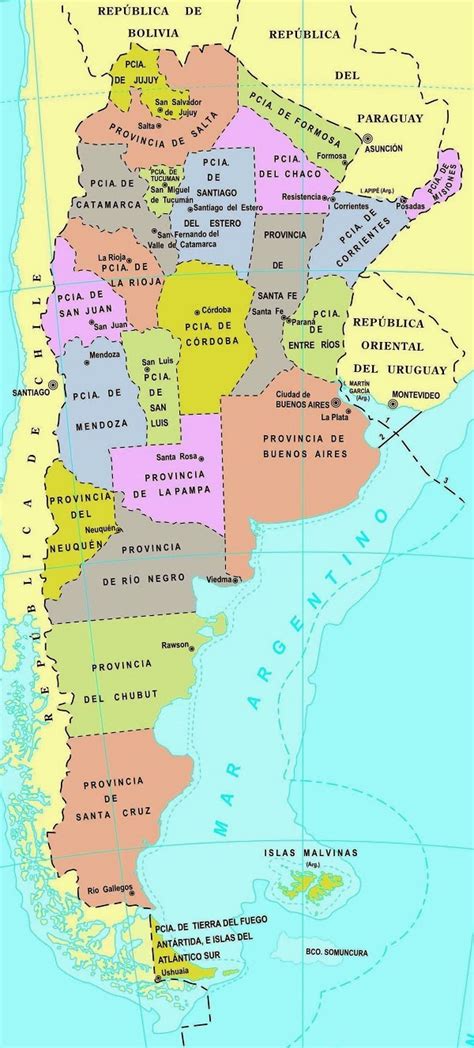 √ Nombre Argentina Mapa Provincias Argentina Con Nombres De