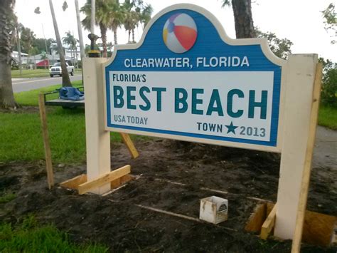 Best Beach Signs Welcome Drivers To Clearwater Clearwater Fl Patch