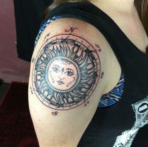 Sun Compass Tattoo Sun Compass Tattoo Tattoos Compass Tattoo