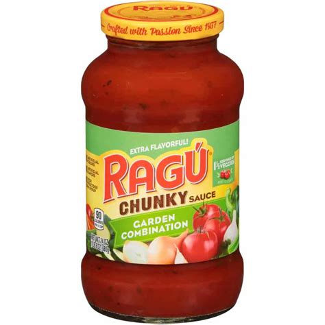 Ragu Chunky Garden Combination Pasta Sauce 24 Oz Greatland Grocery
