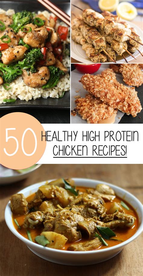 Healthy chicken recipes for the oven, slow cooker, grill, and more. 50 High Protein Chicken Recipes That Are Healthy And Delicious! - TrimmedandToned