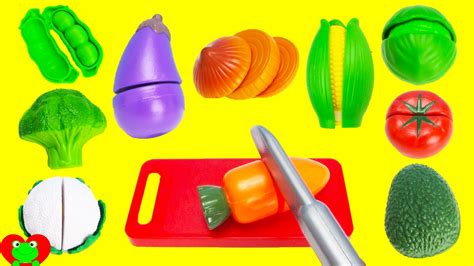 Toy Cutting Vegetables Velcro Food Toys Learn Colors And Veggies Youtube