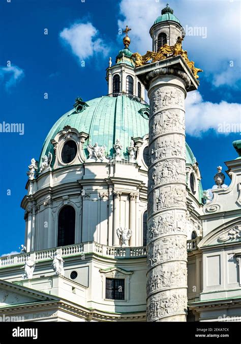 Austria Vienna Karlskirche On Karlsplatz Stock Photo Alamy
