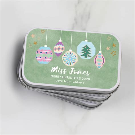 Personalised Christmas Gift Tin For Teachers Themed By Cotton Twist | notonthehighstreet.com