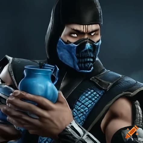 Hyper Realistic Bi Han From Mortal Kombat Holding A Cup Of Tea On Craiyon
