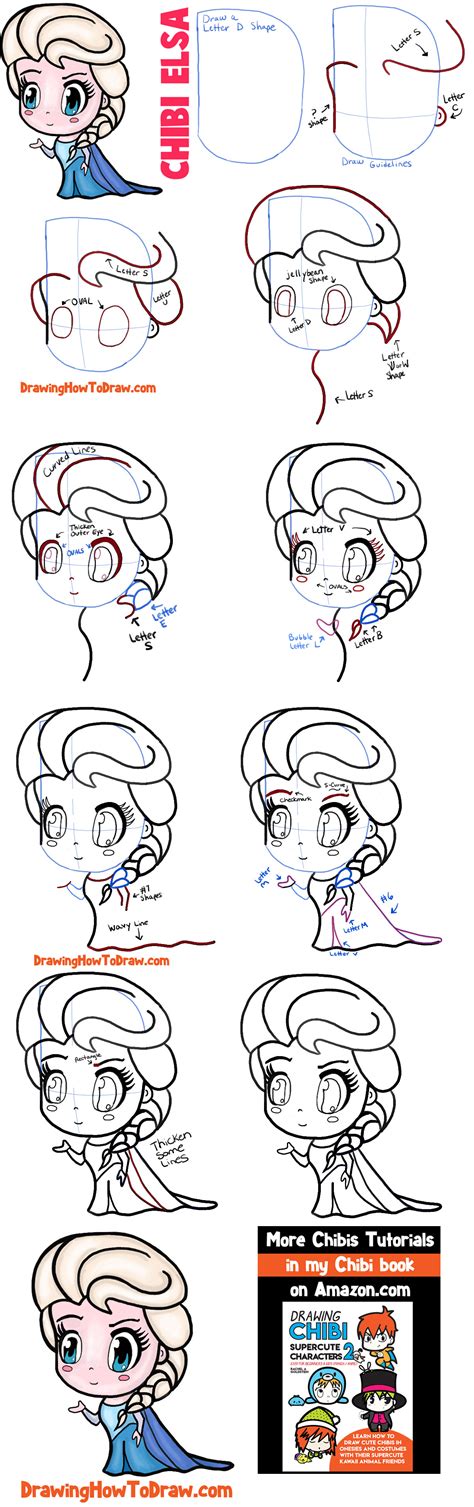 How To Draw Chibi Elsa Step By Step Drawing Tutorial How To Draw Step
