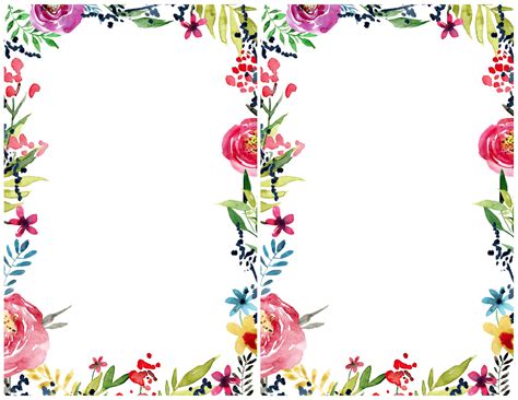 Free Printable Floral Border Templates