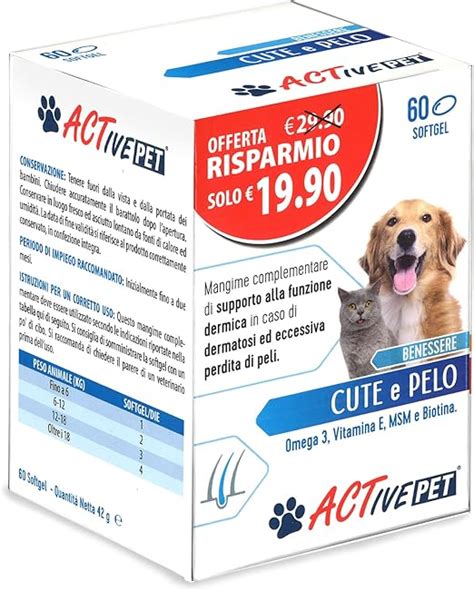 Linea Act ACTIVE PET CUTE E PELO CANI E GATTI INTEGRATORE ALIMENTARE