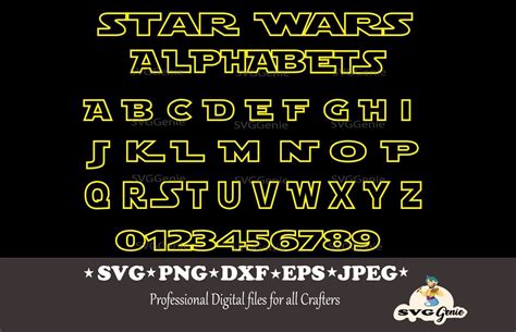 Font Star Wars Alphabet Svg Disney Alphabet Star Wars Font Svg Disney