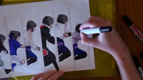 Speed Drawing Sasuke Uchiha Naruto Youtube