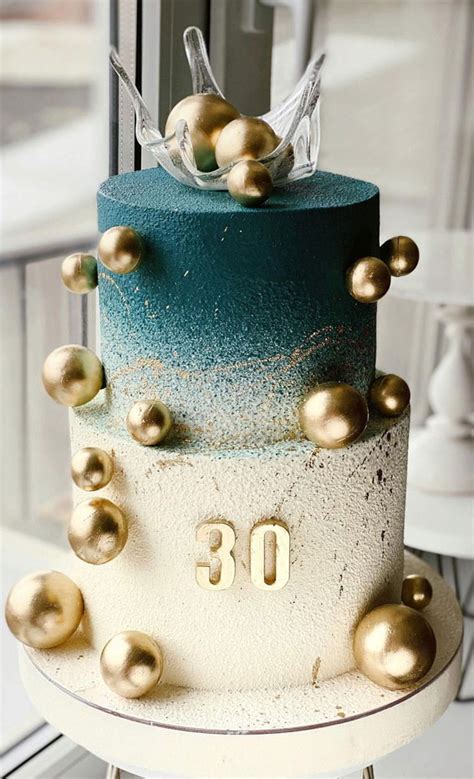 54 Jaw Droppingly Beautiful Birthday Cake Ombe Teal 30th Birthday Cake