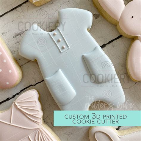FAST SHIPPING Short Sleeved Onesie Cookie Cutter Cookie Etsy