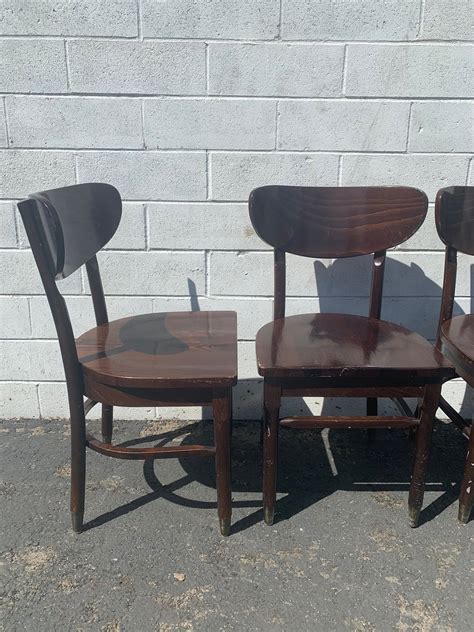Set Of Dining Chairs Mid Century Modern Seating Wood Mcm Danish Mod