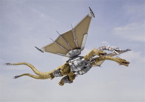 In rebirth of mothra iii, ghidorah is 60 meters tall with an 80 meter wingsp… Godzilla S.H.MonsterArts Mecha King Ghidorah (1991)