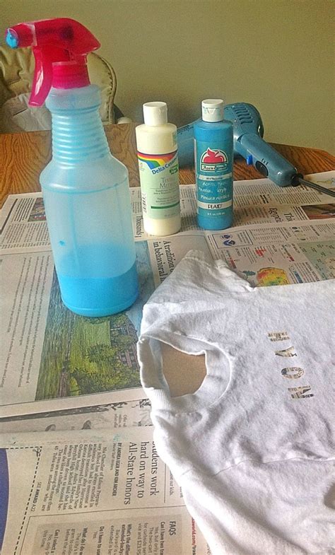 Make Your Own Fabric Spray Paint One Part Acrylic Paint One Part