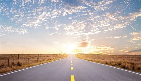 Highway In The Sunset Download Free Banner Background Image On