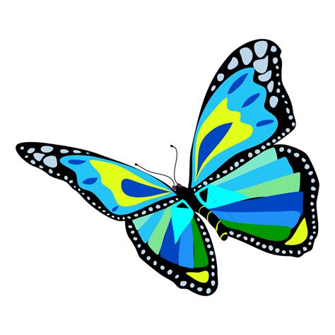 Onlinelabels Clip Art Flying Blue Butterfly