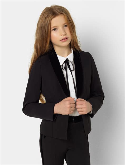 Girls Black Suit Girl Tuxedo Girl Suit Woman Suit Fashion
